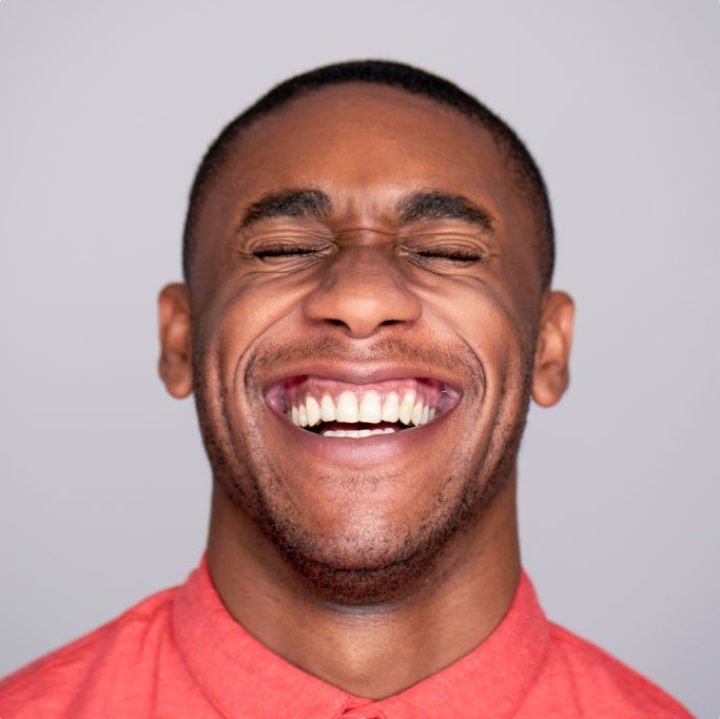 man laughing
